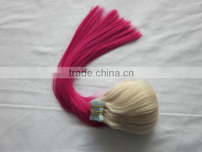 New arrives Popular two tone color Remy hair tape in skin weft