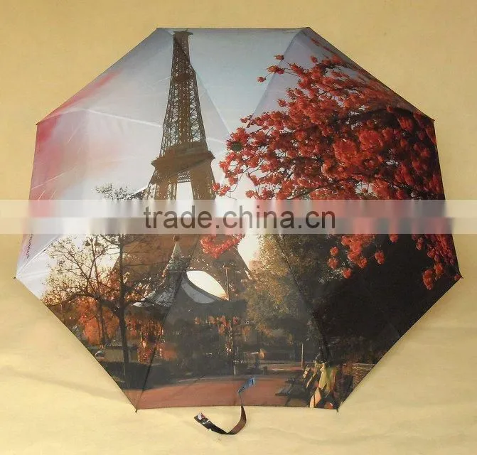 3 folding umbrella with automatic open and close