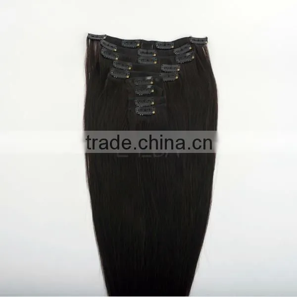 WJ008 220grams remy clip in hair extension 100% human clip in double weft marley braid hair extension