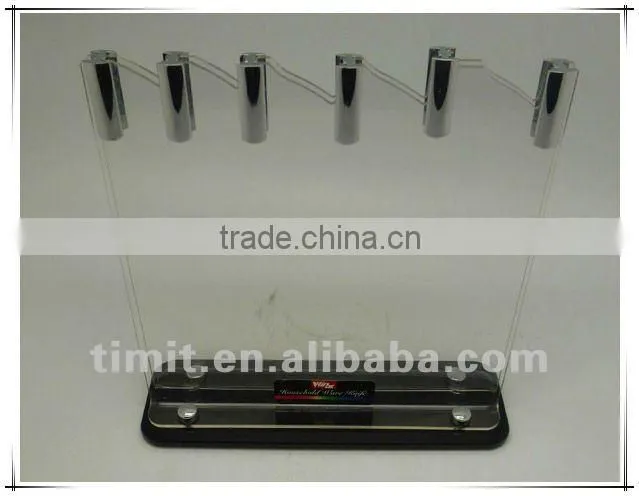 6pcs stainless steel solid handle good quality with block Color kitchen knife Set