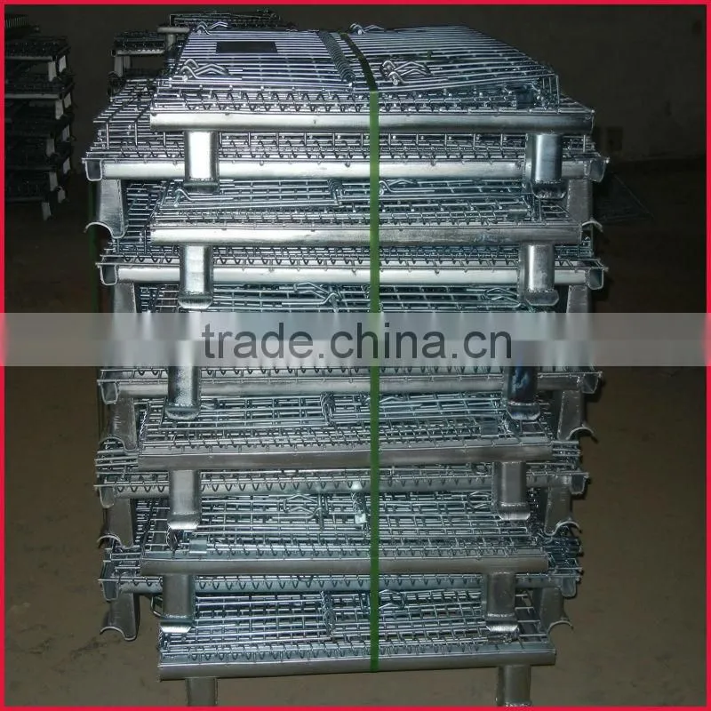 Metal galvanized steel cage mesh pallet
