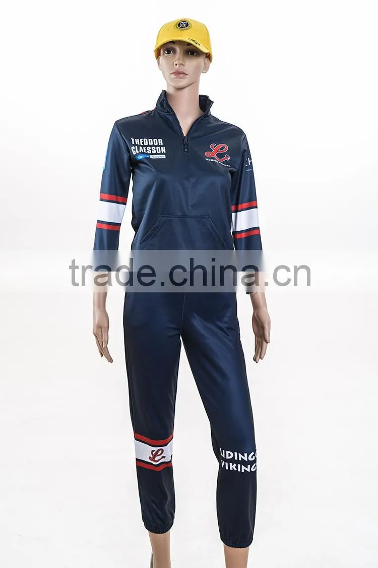 popular royal blue color necklace women tracksuit set
