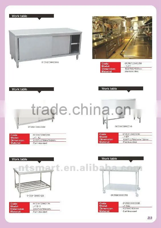 Stainless Steel Work Table with Top Shelf