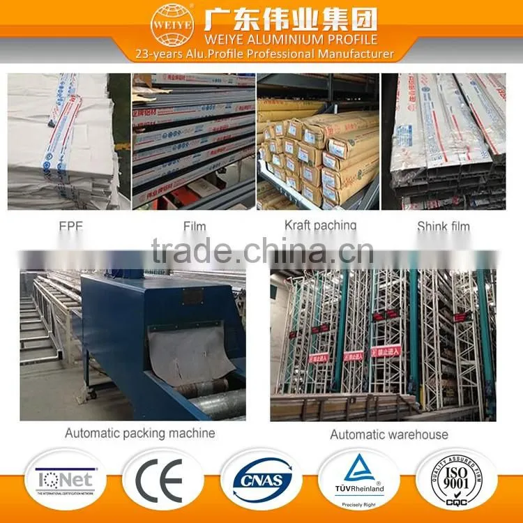 Guangdong factory aluminum extrusion profile with edging for heavy sliding door
