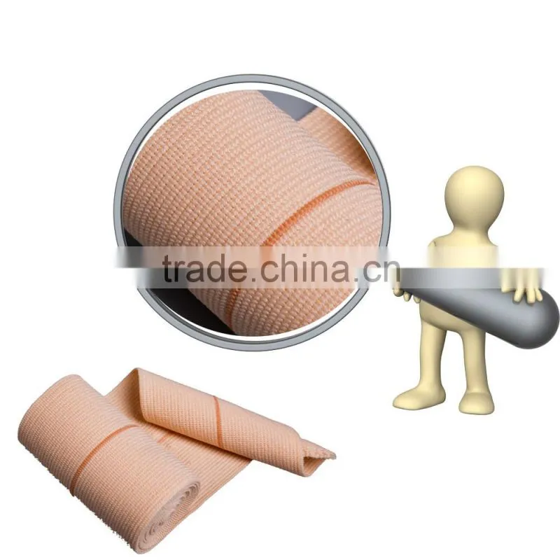 YD30017 Factory high quality ventilated soft washable plain surgical high elastic bandage(pink bandage)