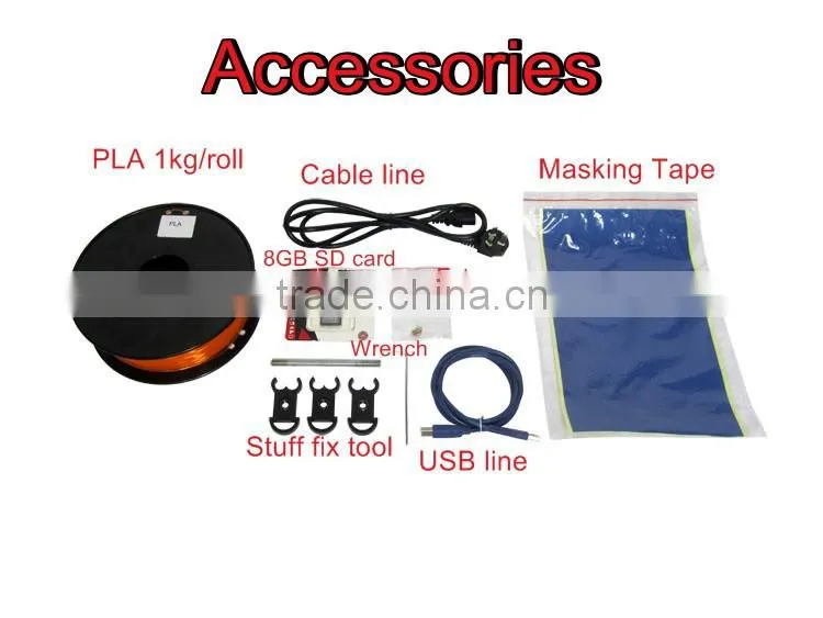 Assembled High Precision 3d artwork Creator Mini Desktop 3D Printer Upgrading with free filament and LCD