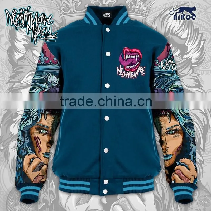 Fashion Sublimated College Varsity Baseball Jackets Wholesale