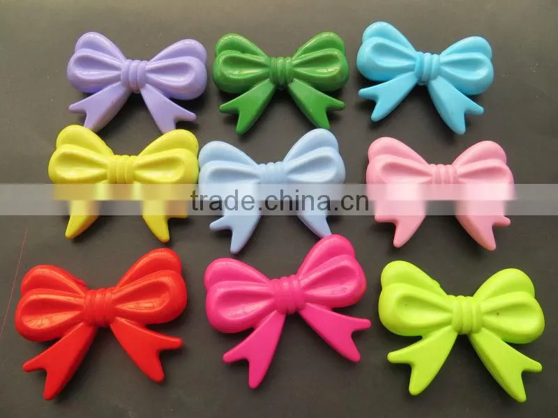Fashion Mixed Colorful Plastic Acrylic Solid Bows beads for Chunky Necklace Jewelry