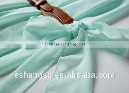 Ladies fashion chiffon off shoulder dress