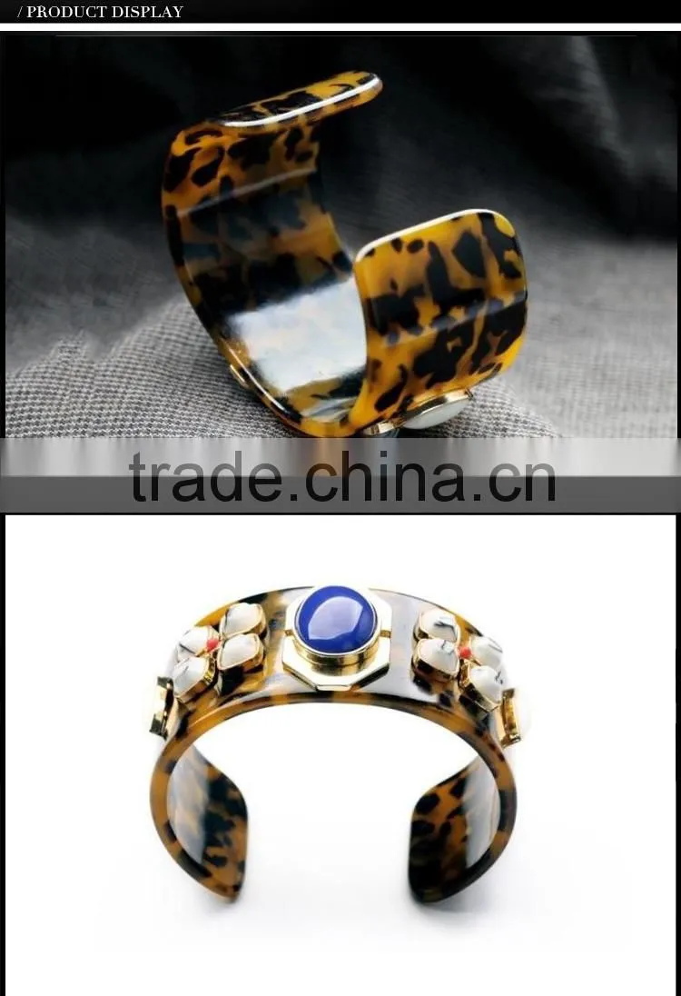China Factory Wholesale Acetate Bangles Fashion Accessory Diamond jewelry BA003