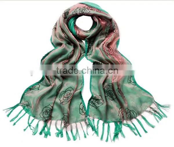 promotional latest design cheap bamboo cotton scarf