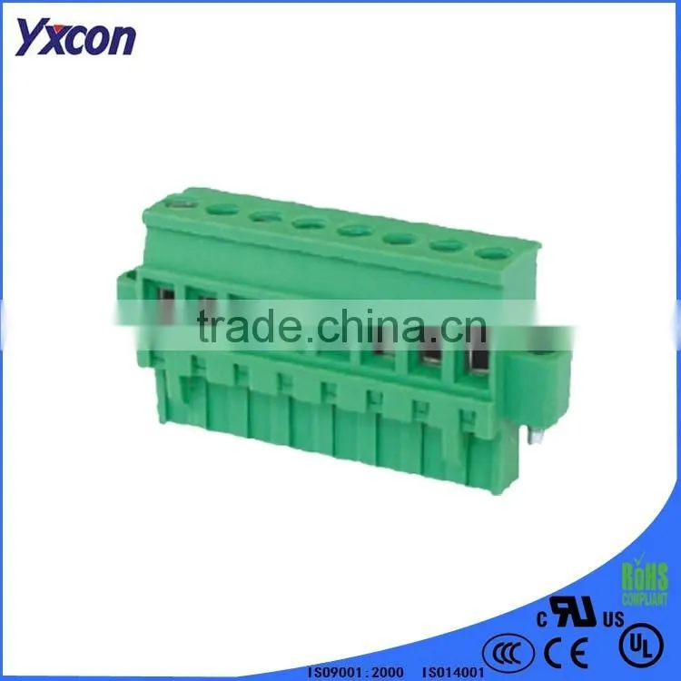 Dongguan Yxcon 7.62mm pitch 8 poles brass barrier electrical Terminal Block