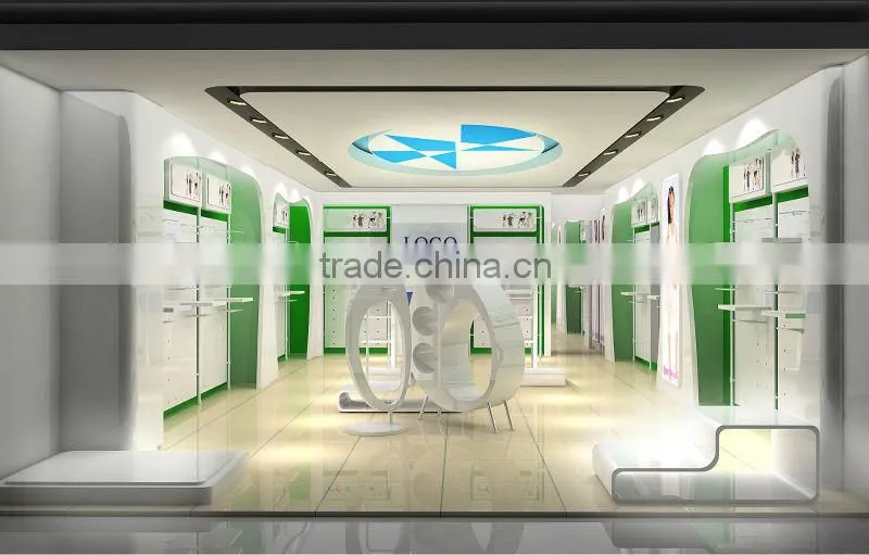 2014 new modern retail children clothing garment display shelf