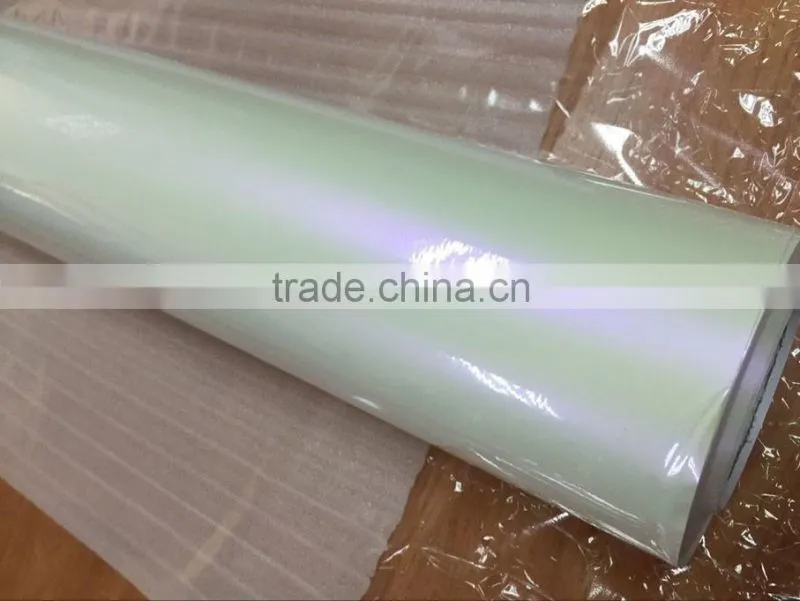 pearl white car wrap film 1.52*20m with air free bubbles , chameleon pearl white to purple car wrap film