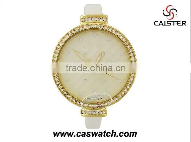 Promotion ladies watch with cheap pu leather in lastest design