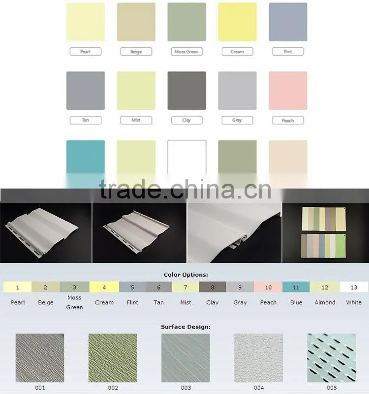 modern decorative exterior wall siding panels J channel