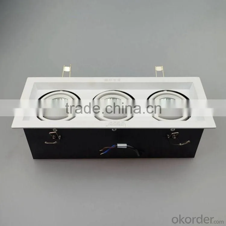 Led grille light dimmable 3pcs 30w cob led spotlight High power COB,high CRI (Ra >80),excellent lighting performance