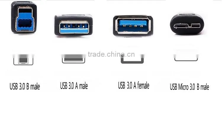 High quality male to female usb 3.0 cable data cable for computer camera