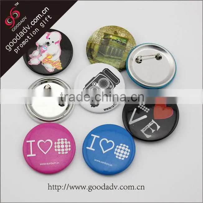 Guangzhou badge making supplies custom cheap pin metal button badge