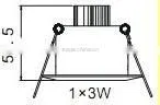 1W 12V RGB led downlight