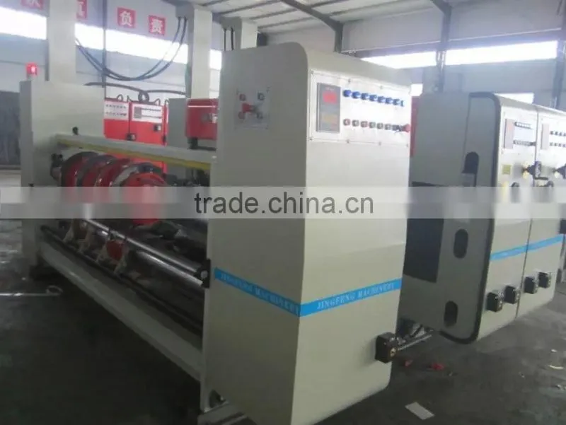 High speed corrugated cardboard printing & slotting machine