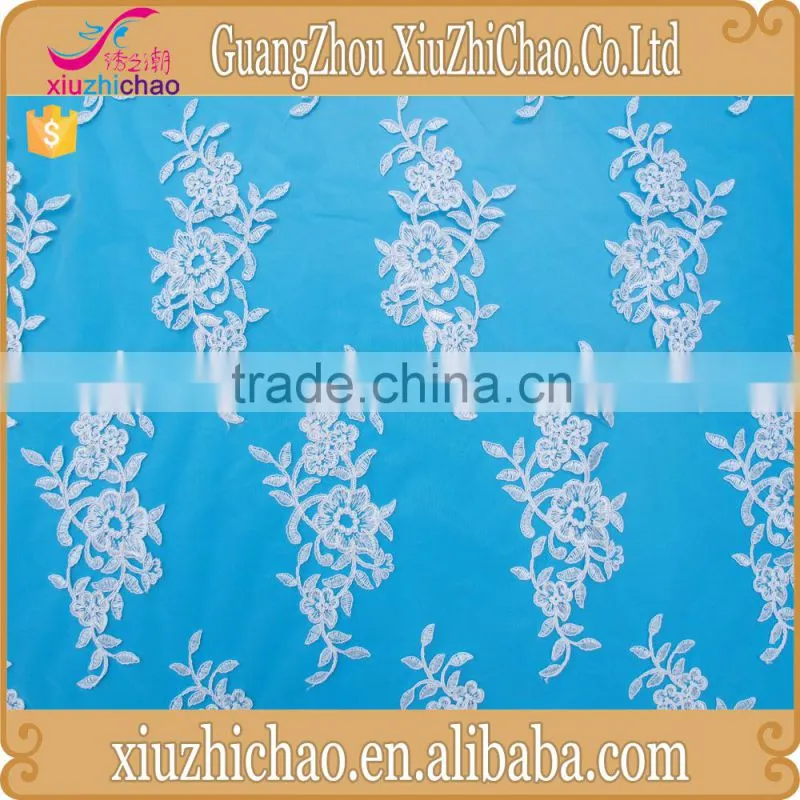 M0104A (4.6) large quantity cheap 100% polyester decorative fashion french embroidery lace fabric