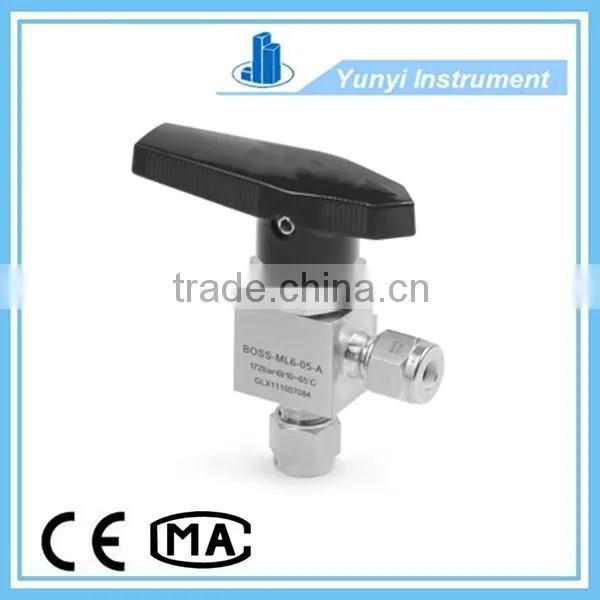 Three way ball valve with one piece body hot sale