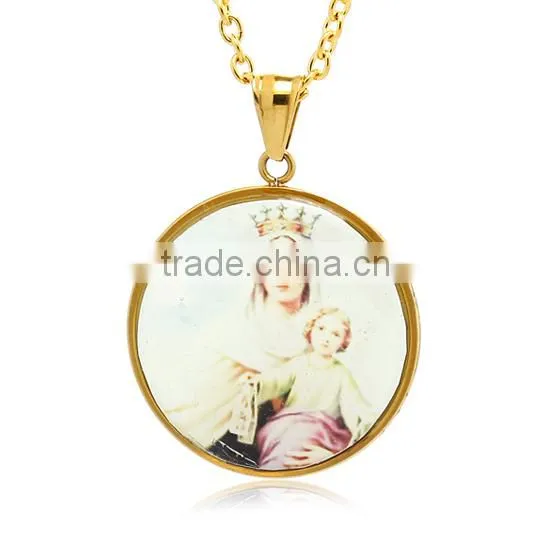 Wholesale Two Tone Silver Gold Stainless Steel Fashion Christ Cross Religious Jewelry Mens Crucifix Jesus Pendant For Rosary