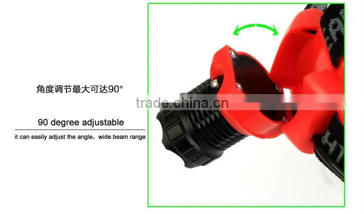 Goread GR01 High bright rechargeable zoom head lamp 4 colors R2 LED head torch