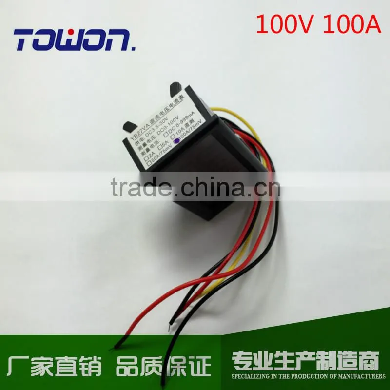 Dual LED Digital Voltmeter Ammeter Amp Volt Meter + Current Shunt DC 100V 100A