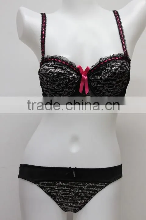 New design dispposable underwear women bra and panties sets