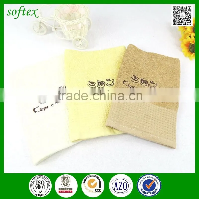 40x55cm 84g 100% cotton dobby kitchen towels terry with embroidery logo