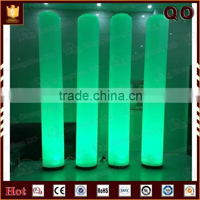 Wedding decoration long inflatable pillars with led light