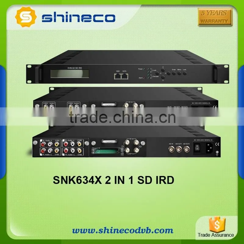 DVB S2 to IP Decoder , 48 SPTS UDP IRD with Mux Function