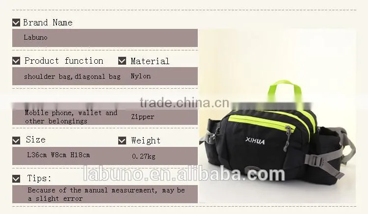 Multifunctional outdoor waist bag/the single cross anticline waist bag
