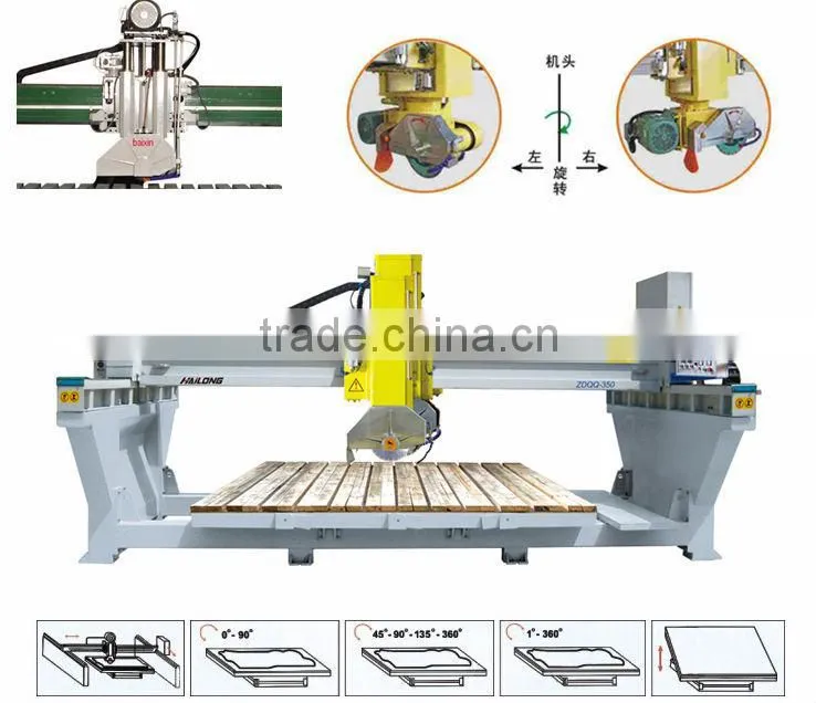 Bridge multi blade granite cutting machine marble tile cutting machine stone cutting machine