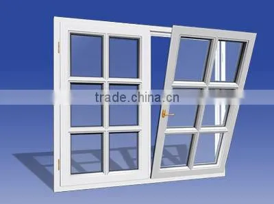 top hung casement windows with white color