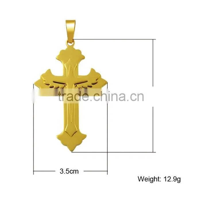 Fashion new design jewelry JCN0329 stainless steel cross necklace pendants