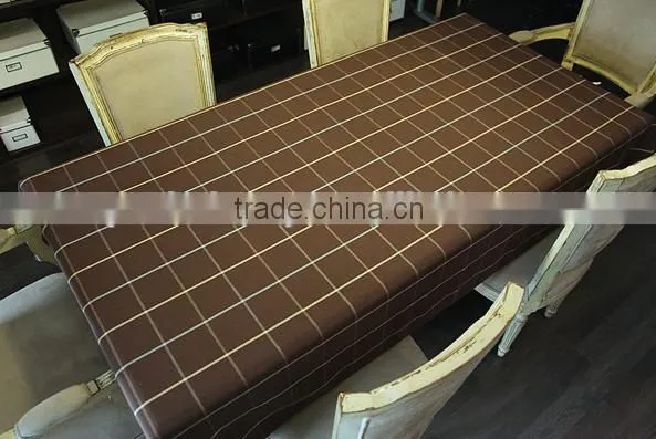 Wholesale Waterproof linen cotton fabric cheap Printed table cloth for home