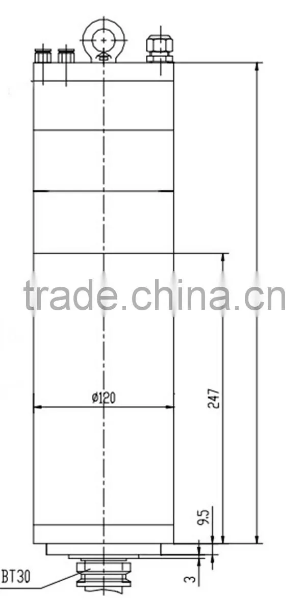 120TD18Z5.5A(220V) Toauto 18000 rpm 5.5kw cnc spindle motor