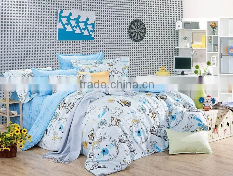 100% cotton128*68 pigment printed kids bedding set