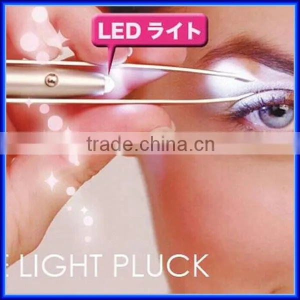 High quality tweezer with led/eyebrow clip/tweezer with led light