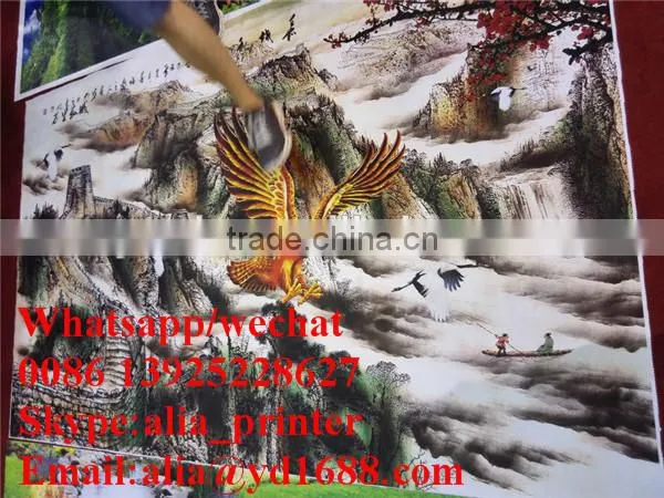 Digital large format wallpaper printing machine,pvc wallpaper printer with 150sqm/h