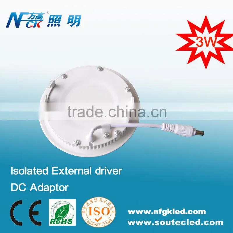 Ultrathin Round LED Panel Light 3W with CE RoHS approved