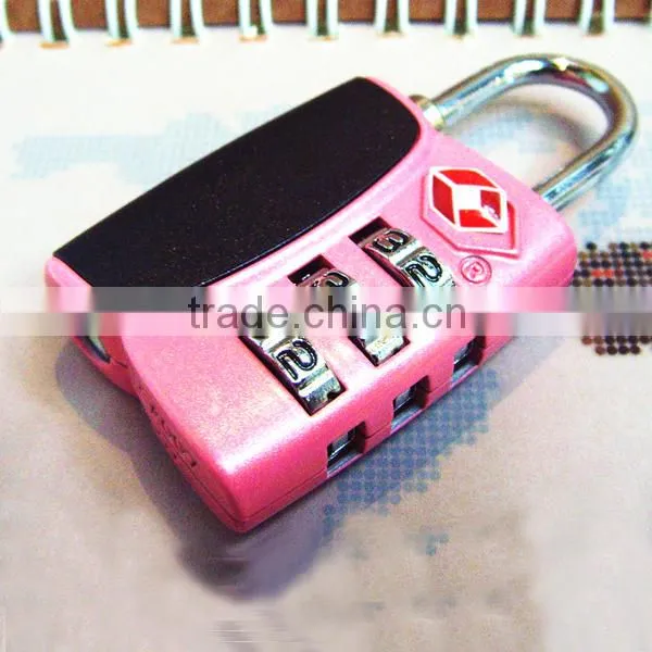 New design tsa lock/ 3 digital combination padlock/ luggage lock TSA-12068