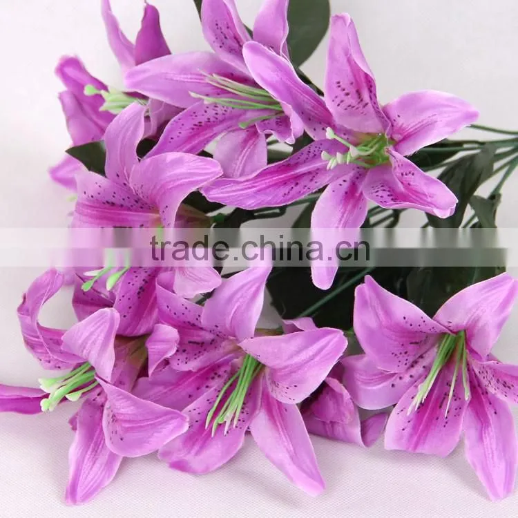Supply high quality oriental white 10 heads lily
