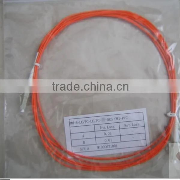 LC to LC fiber patch jumper cable cord, MM, simplex 1m