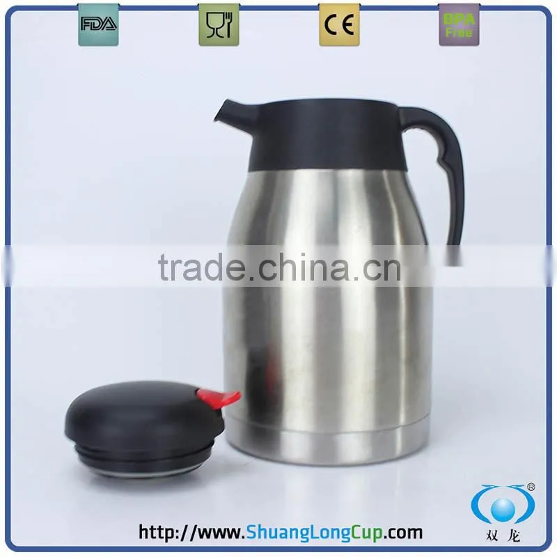 wholesale stainless steel flat cap thermos coffee maker,coffee pot