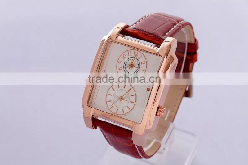 quamer watch dual time two time zone quartz watch fashion women men watch