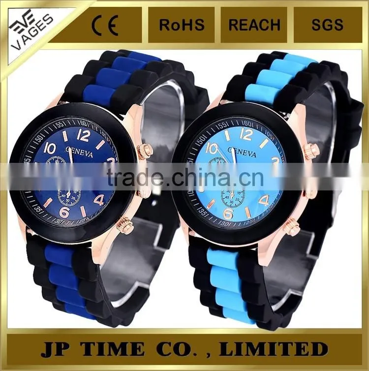 Colorful Unisex Geneva Silicone Jelly Gel Quartz Analog genava sport Watch